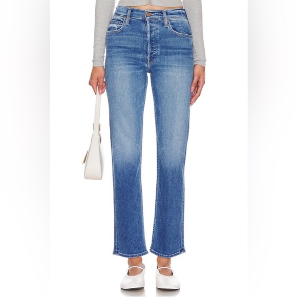 MOTHER Denim - Mother Tomcat High Rise Straight Leg Denim Ankle Jeans Layover‎